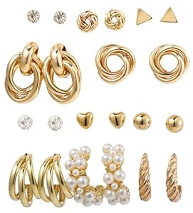 gold stud earrings for women