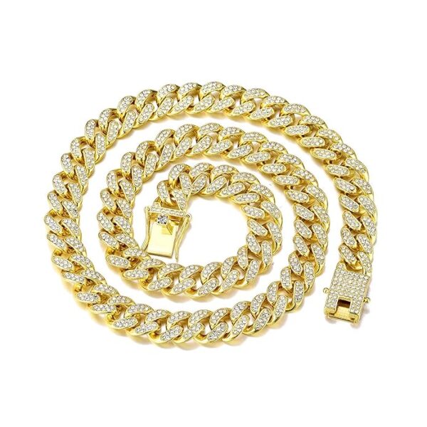 long gold necklace